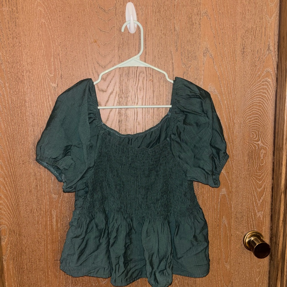 Chic Forest Green Women's Blouse